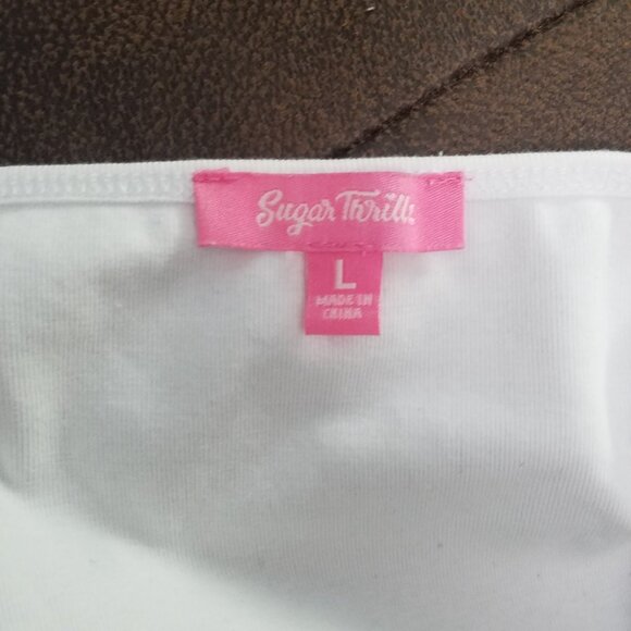 Sugar Thrillz White Camisole Ribbon Detail - Picture 6 of 6